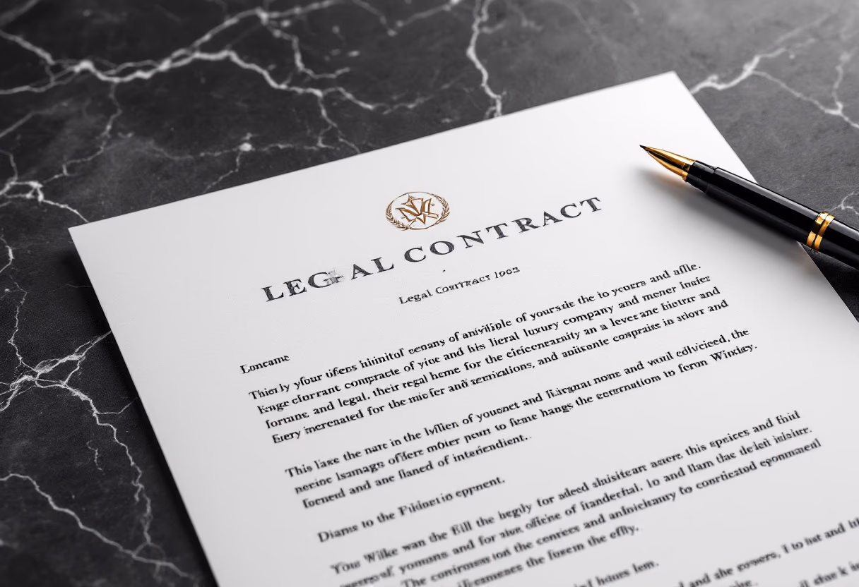 image of a legal contract template